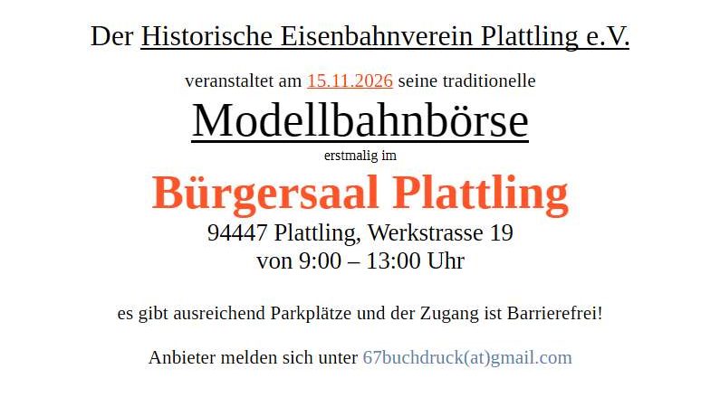 Modellbahnbörse 2026