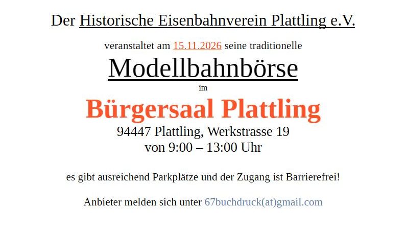 Modellbahnbörse 2026