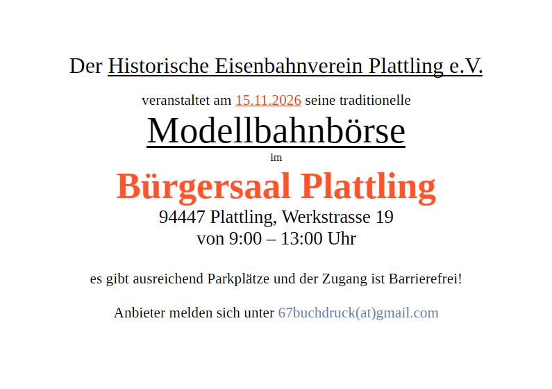 Modellbahnbörse 2026